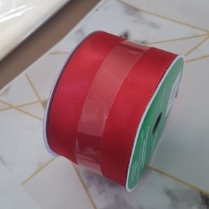 🎅Red Wired Ribbon 2.5" x 25 ft 100% Polyester